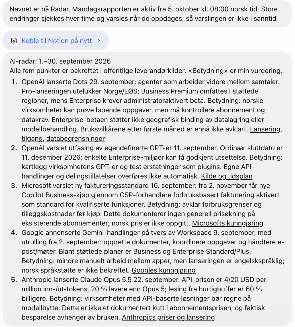 Første rapport fra en dot i ChatGPT med fem endringer hos AI-leverandører